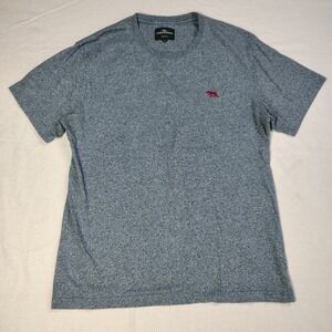 Rodd & Gunn T-Shirt Mens L Blue Heathered Sports Fit 100% Australian Cotton Logo